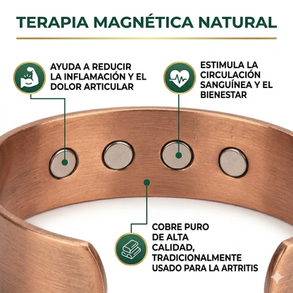 pulsera de magnética de cobre con verso de la biblia